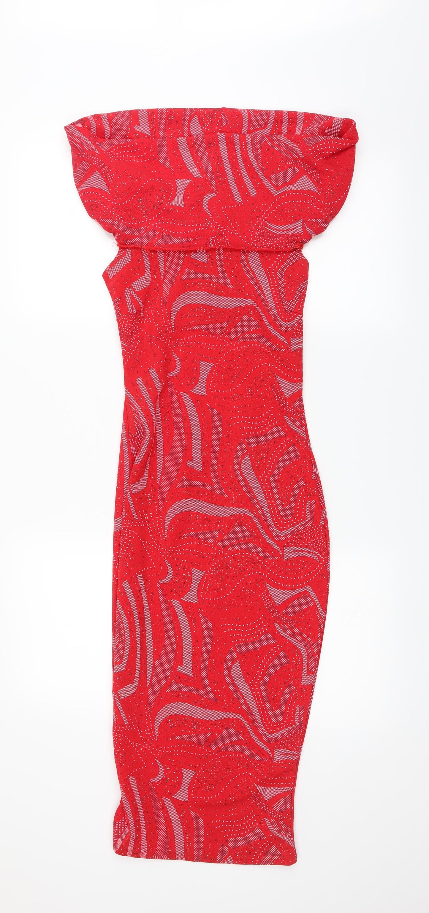 Miss Look Womens Red   Pencil Dress  Size 8