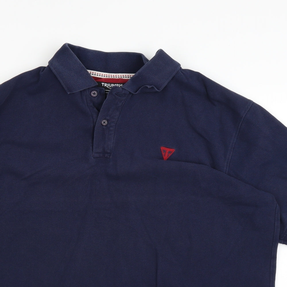 Triumph Mens Blue    Polo Size L