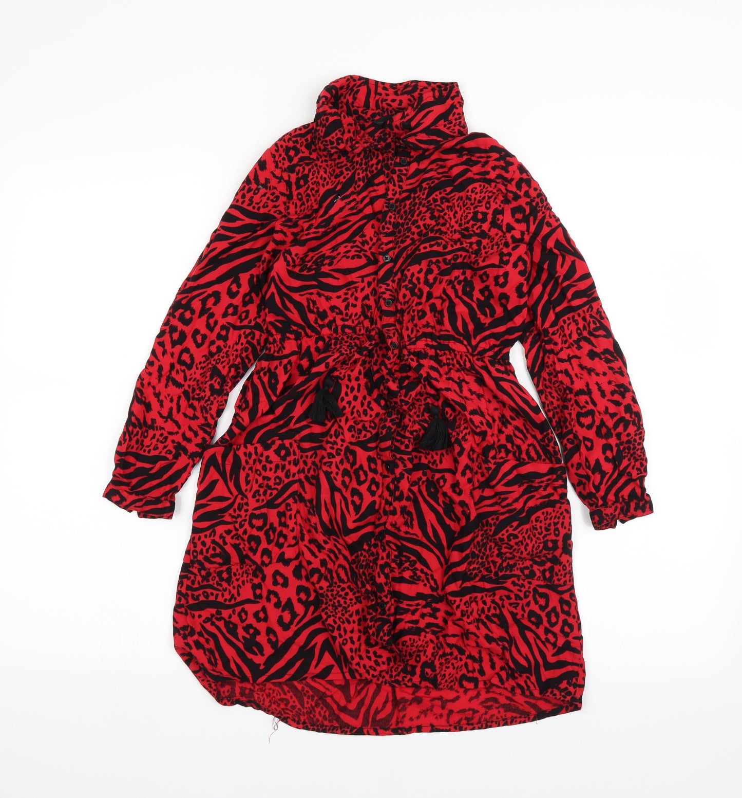 George Girls Red   Shirt Dress  Size 8-9 Years