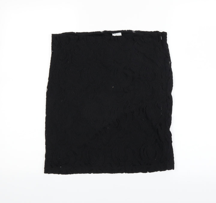 Items Womens Black A-Line Skirt Size L
