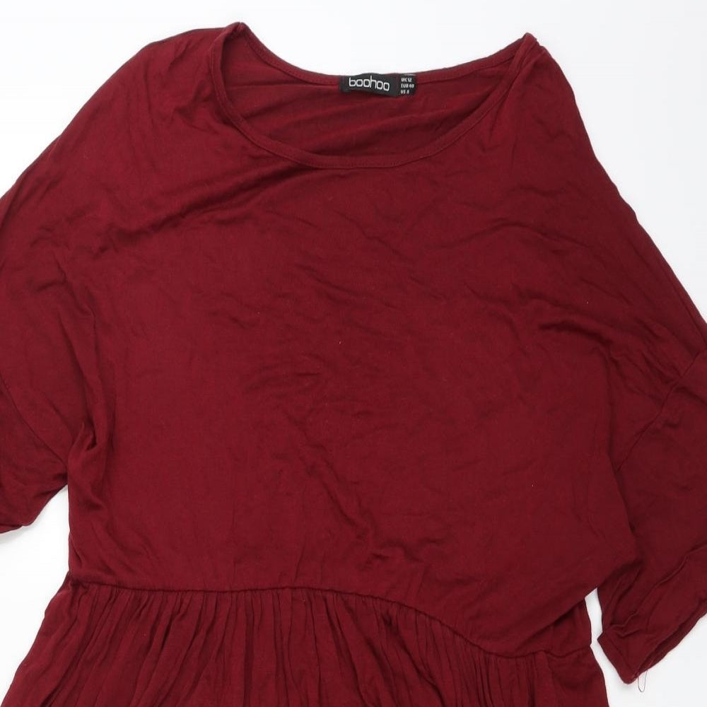 Boohoo Womens Red   A-Line  Size 12