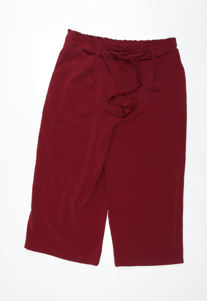 New Look Womens Red Trousers Size 16 L23 in