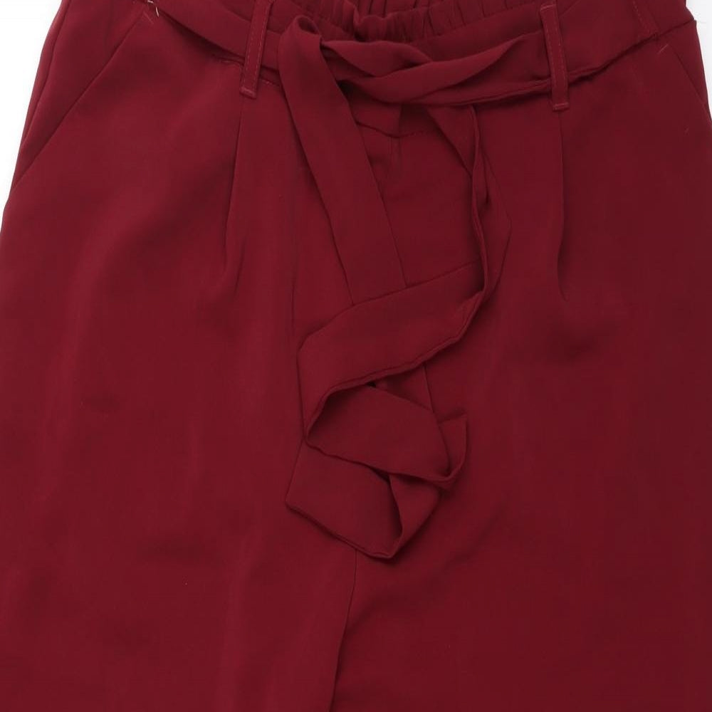 New Look Womens Red   Trousers  Size 16 L23 in