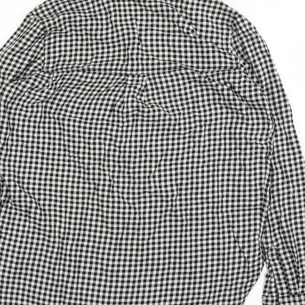 H&M Womens Black   Basic Button-Up Size 6