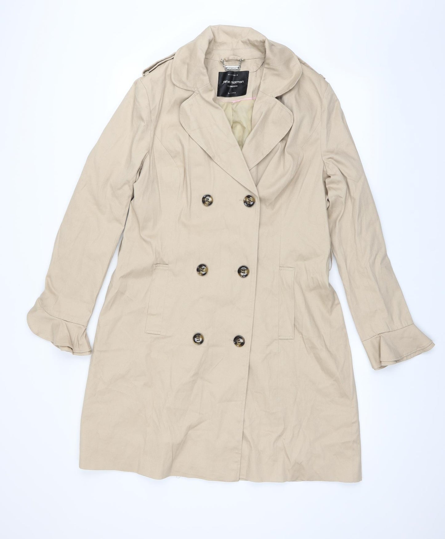 Jane Norman Womens Brown   Overcoat Coat Size 16