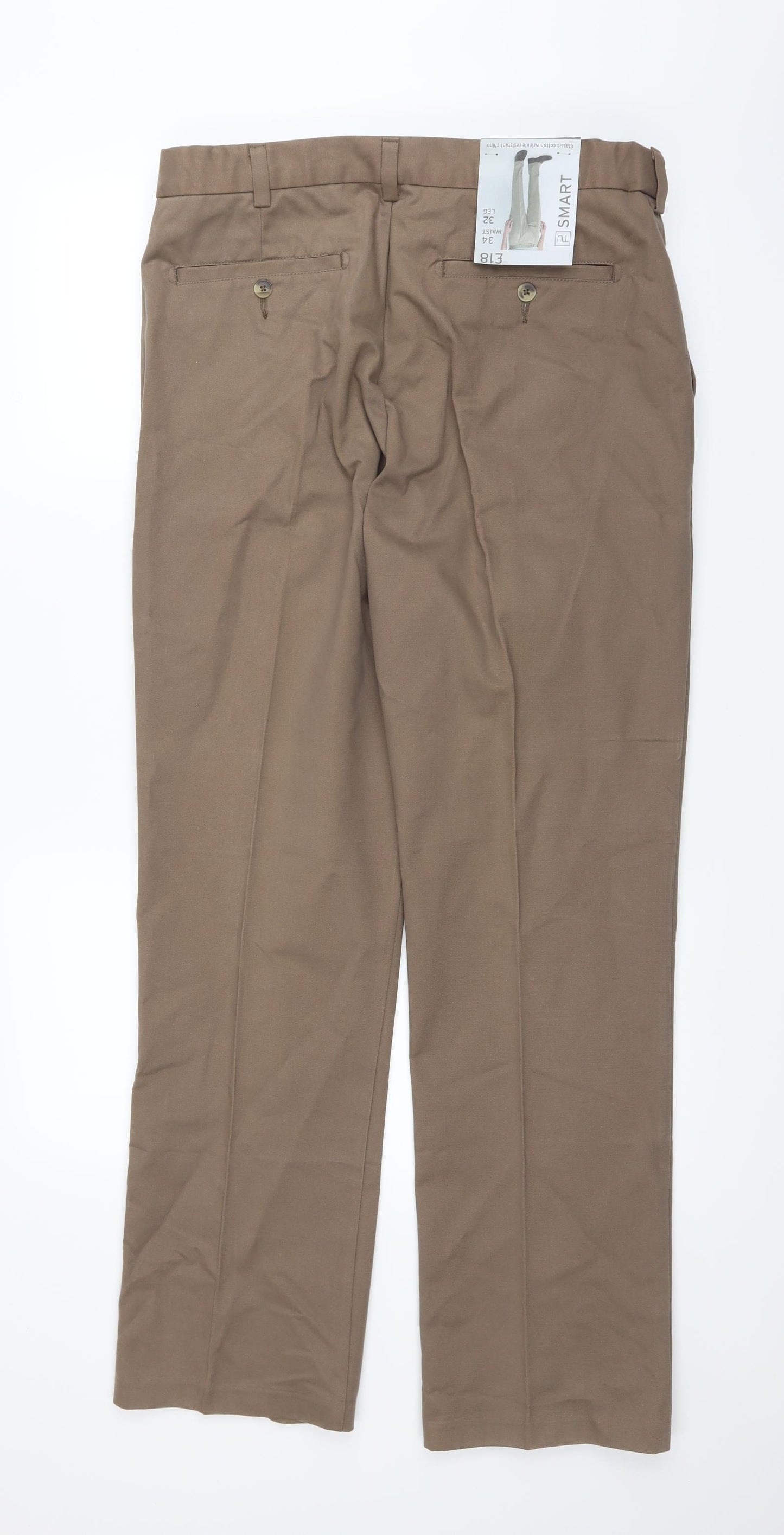 TU Mens Brown   Trousers  Size 34 L32 in