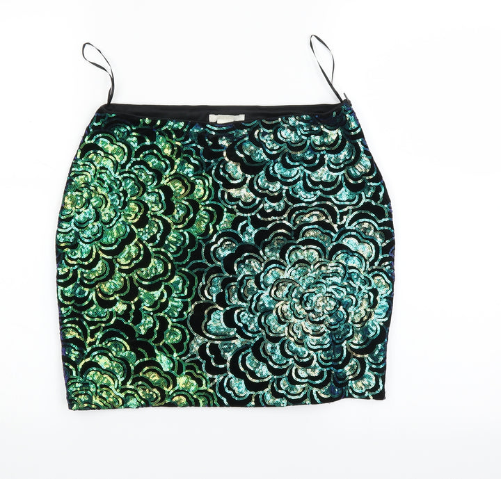 H&M Womens Black A-Line Skirt Size S