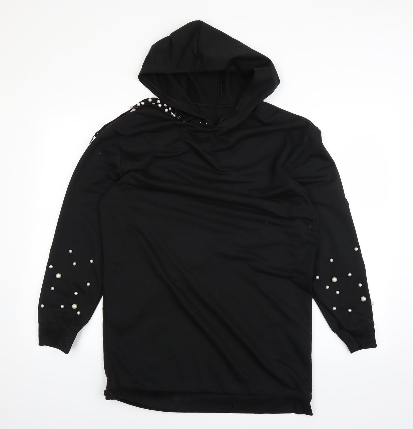 Preworn Womens Black   Pullover Hoodie Size M