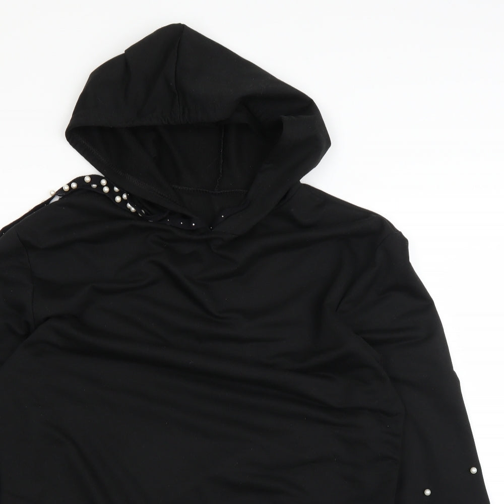 Preworn Womens Black   Pullover Hoodie Size M