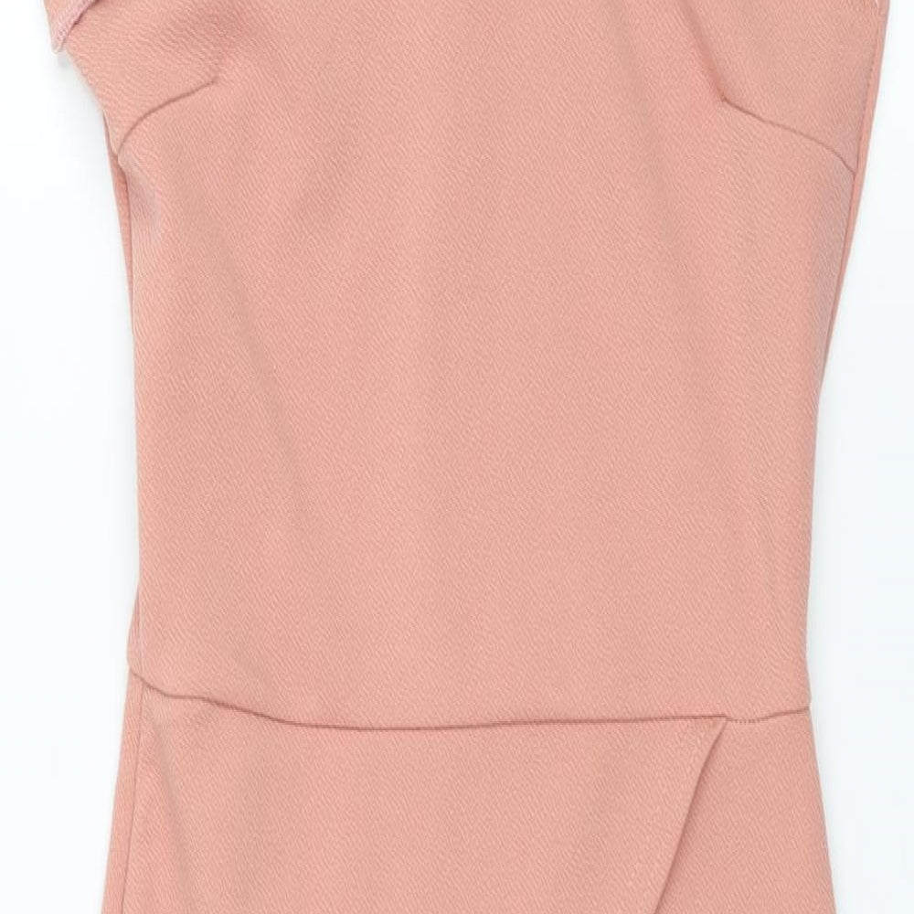 Boohoo Womens Pink   Pencil Dress  Size 8