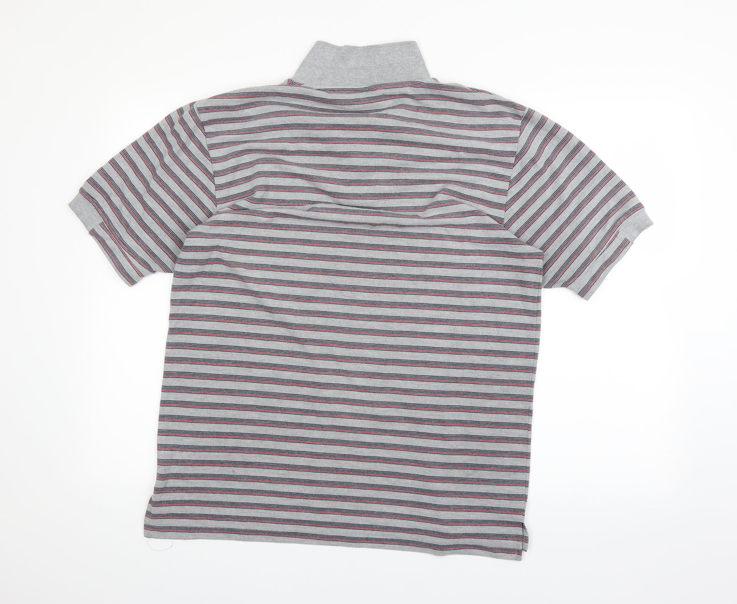 Lonsdale Mens Grey Striped   Polo Size L