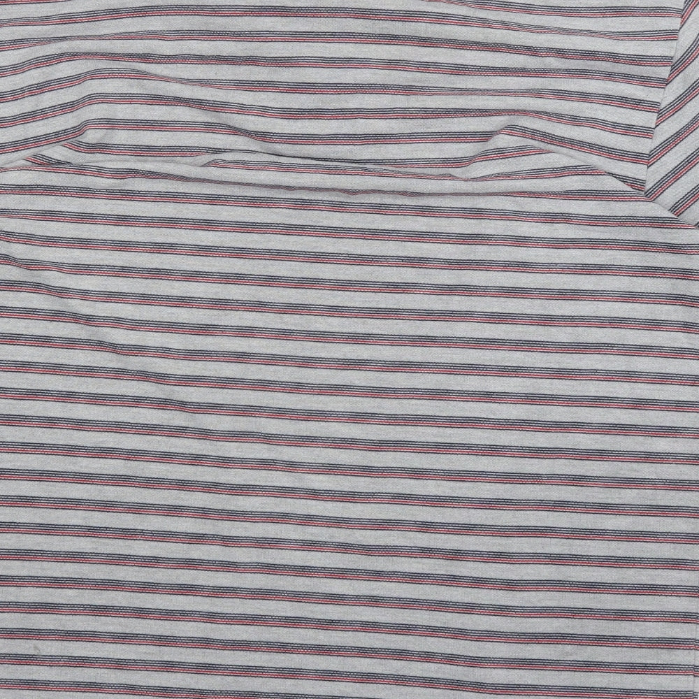 Lonsdale Mens Grey Striped   Polo Size L