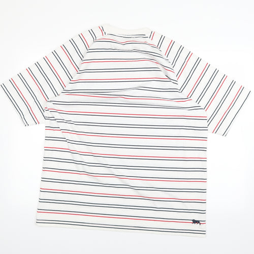 Lonsdale Mens White Striped   T-Shirt Size L