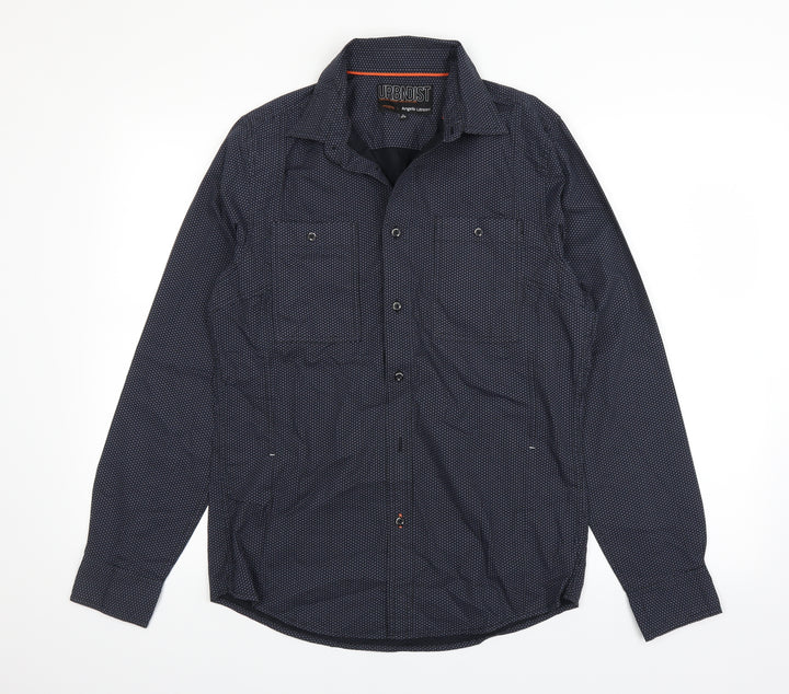 Urbndist Mens Blue Dress Shirt Size S