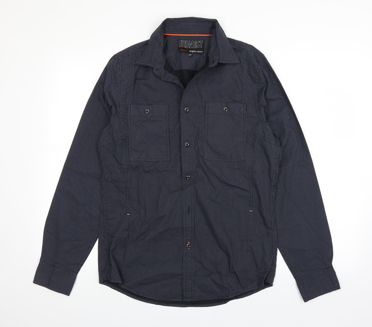 Urbndist Mens Blue    Dress Shirt Size S