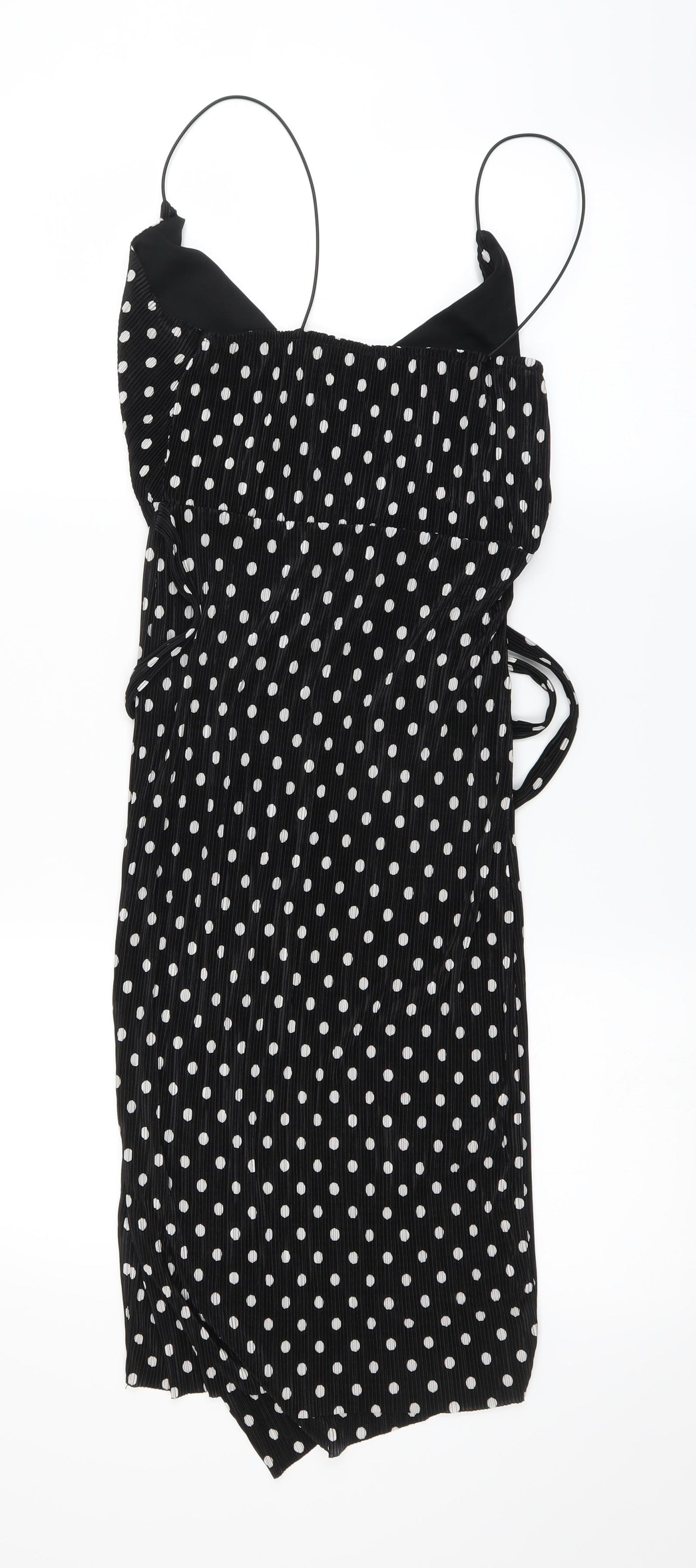 New Look Womens Black Polka Dot  Pencil Dress  Size 6