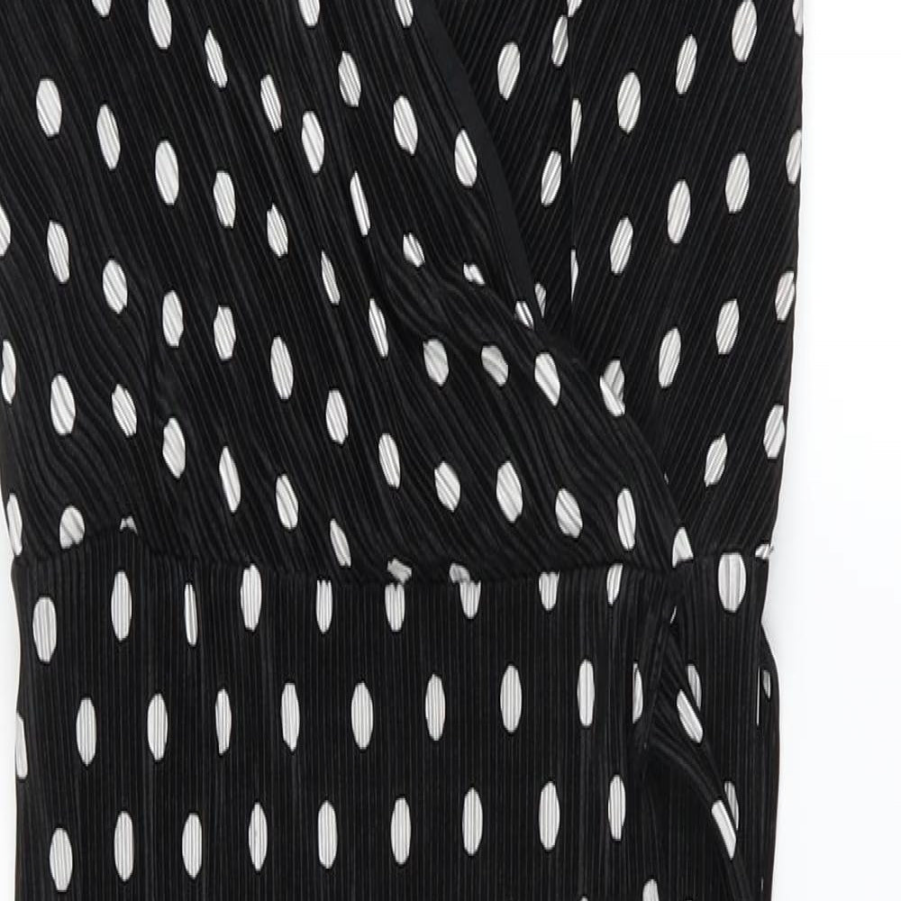 New Look Womens Black Polka Dot  Pencil Dress  Size 6