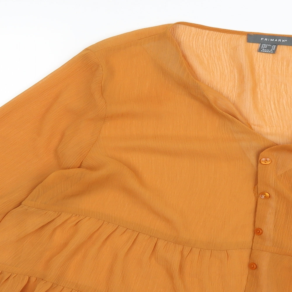 Primark Womens Yellow   Cardigan Jumper Size 18