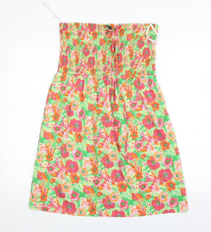 Primark Womens Green Floral Fit & Flare Size M