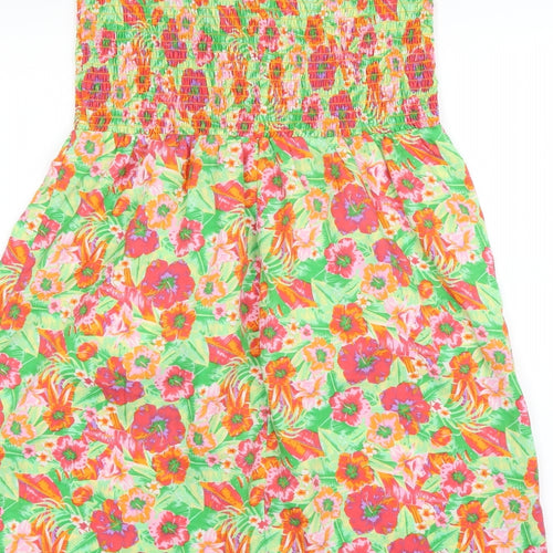 Primark Womens Green Floral  Fit & Flare  Size M