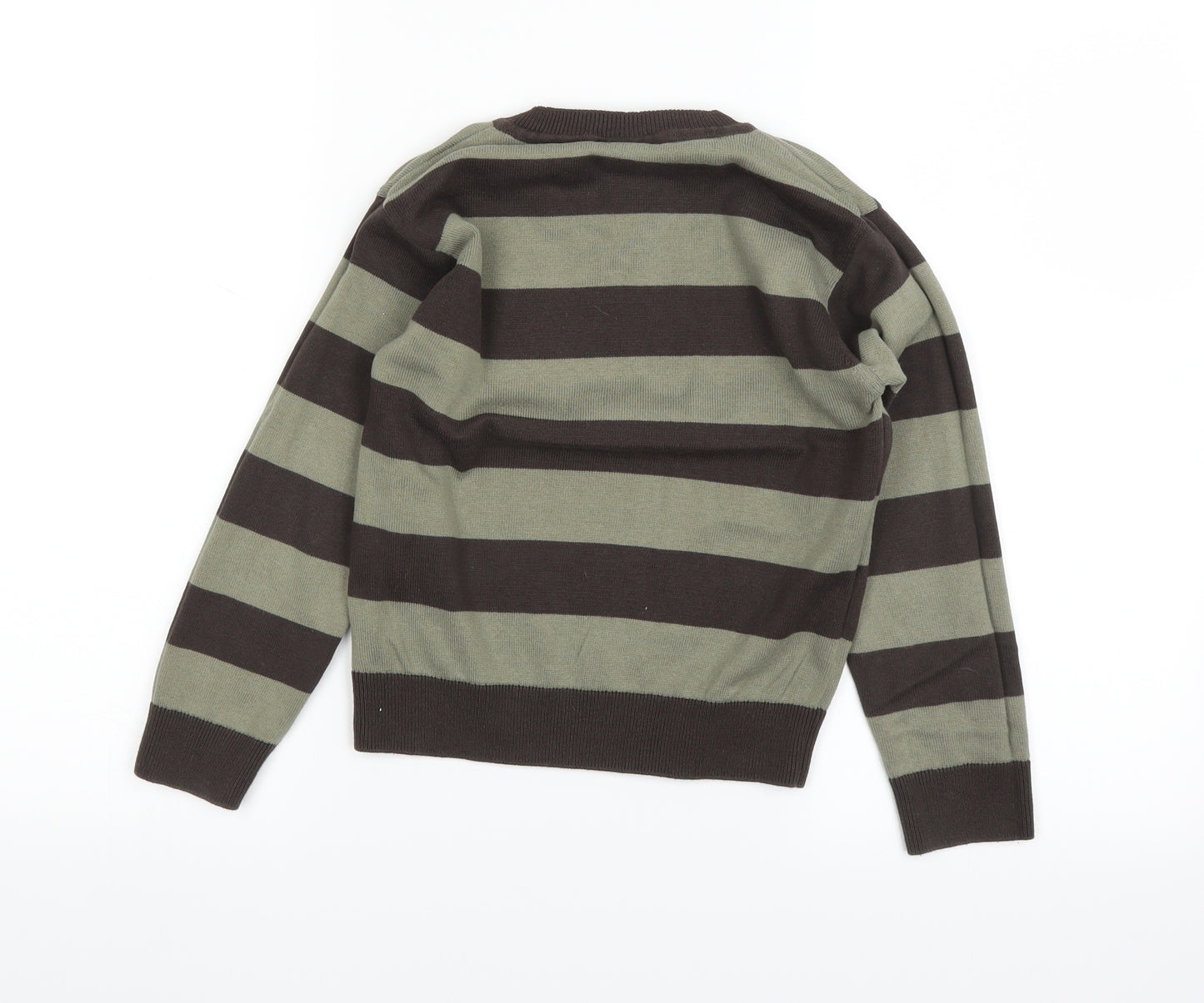 NEXT Boys Green Striped  Pullover Jumper Size 5-6 Years
