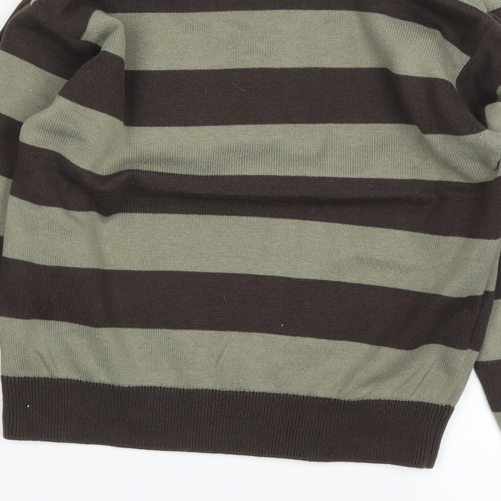 NEXT Boys Green Striped  Pullover Jumper Size 5-6 Years