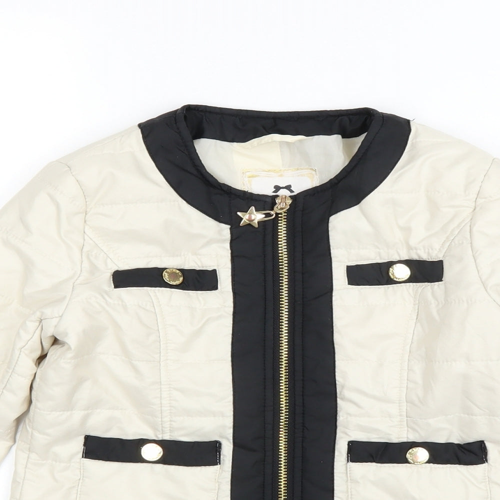 Star Girls White   Bomber Jacket Jacket Size 8 Years