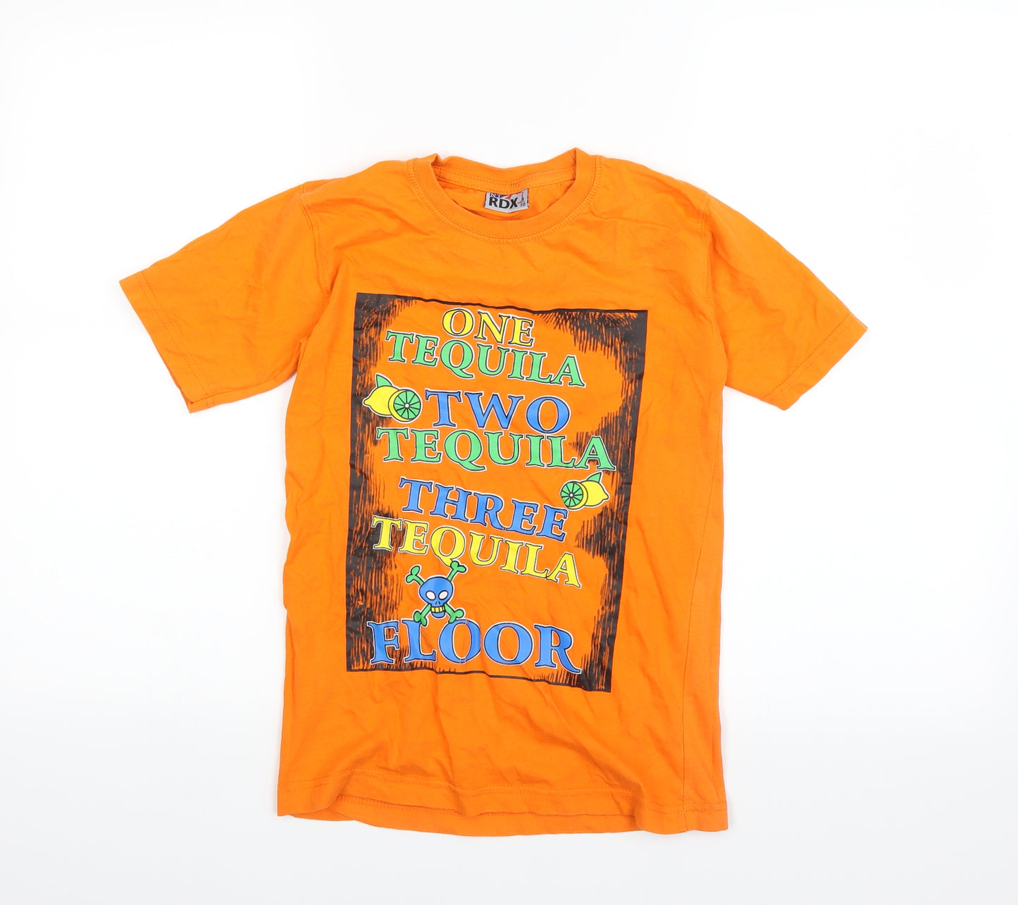 RDX Boys Orange   Basic T-Shirt Size 8 Years