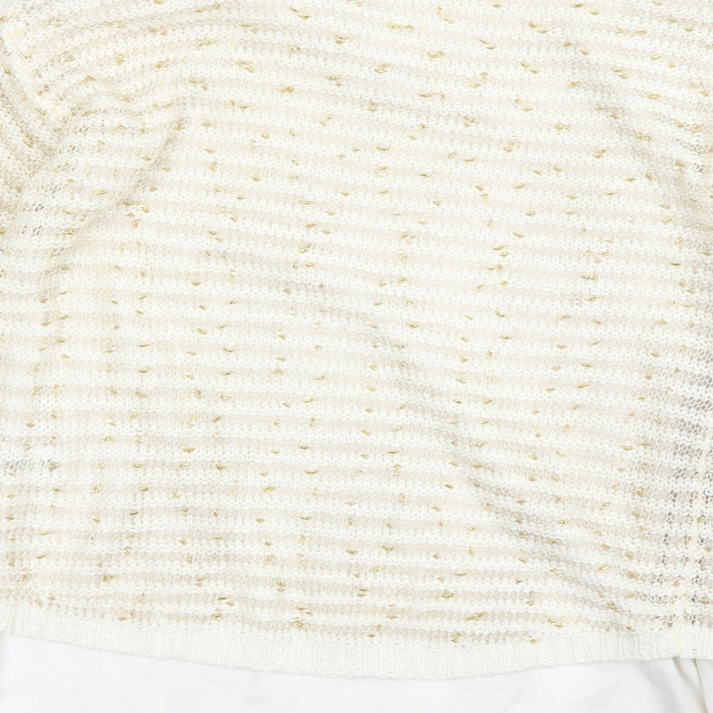 Papaya Womens White   Pullover Jumper Size 10