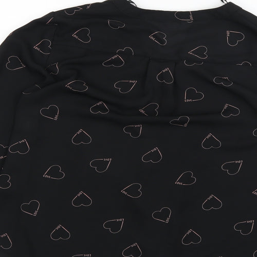 Papaya Womens Blue   Basic Button-Up Size 12