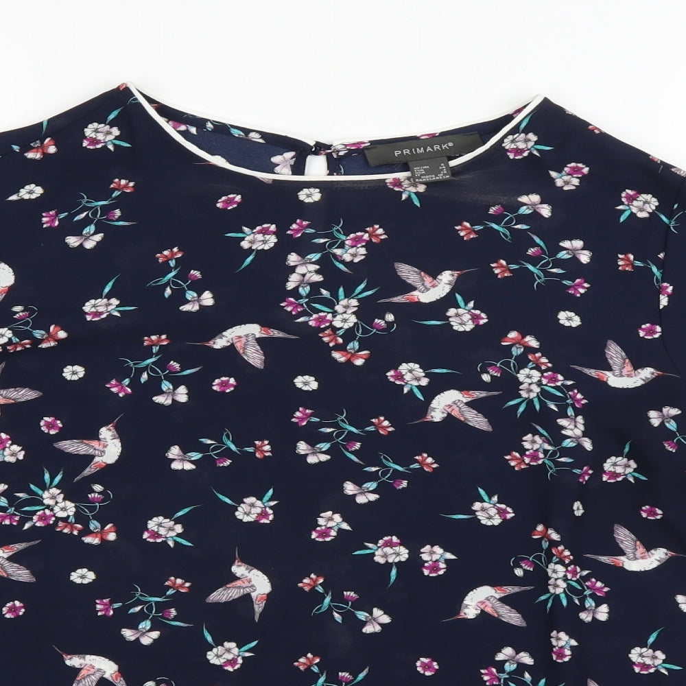 Primark Womens Blue   Basic Blouse Size 6