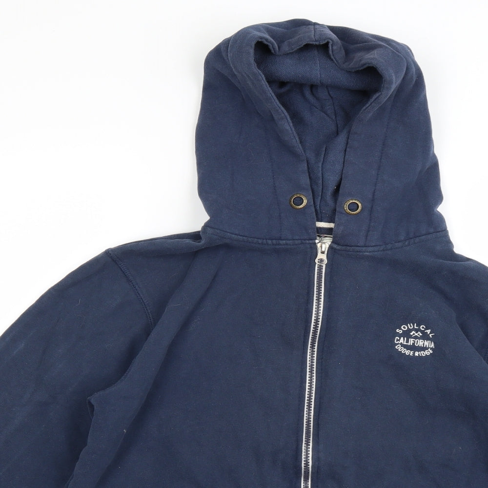 Soul & Cal Mens Blue   Full Zip Hoodie Size M