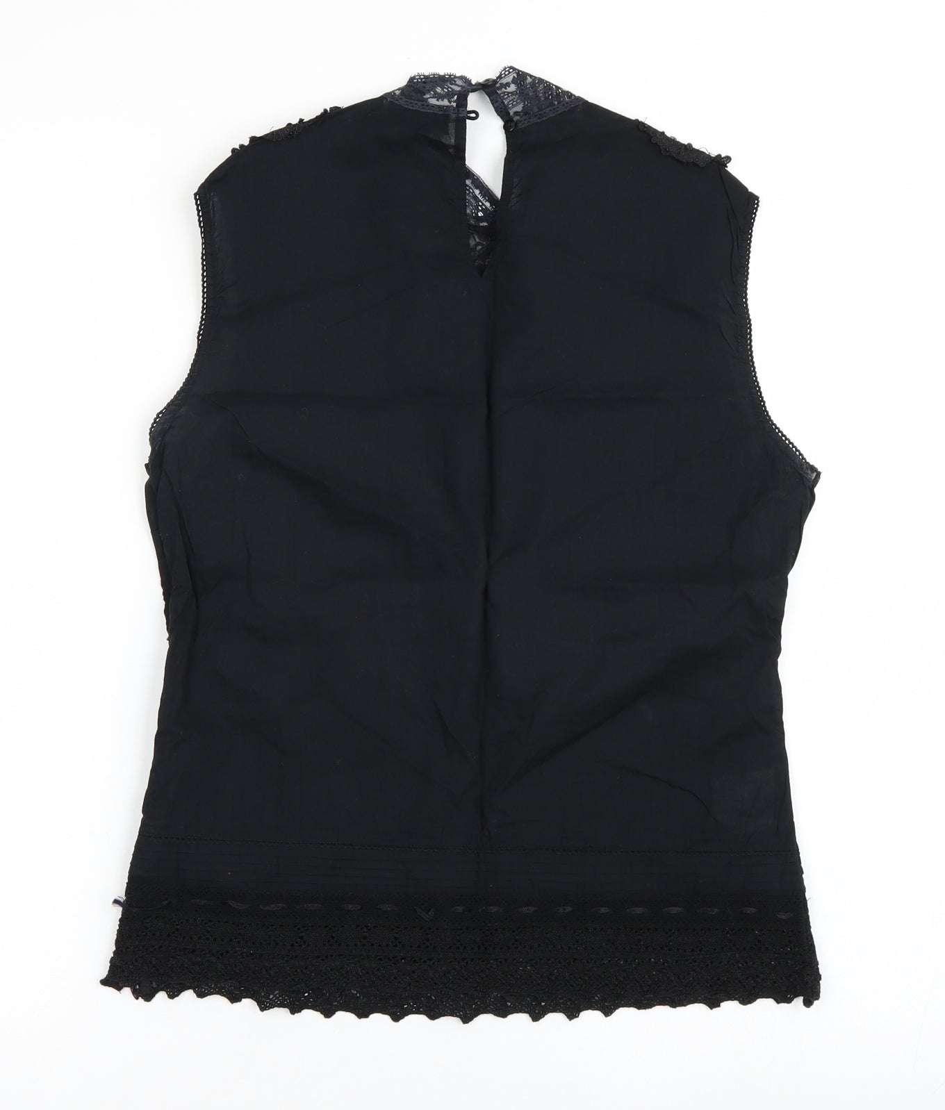 Oasis Womens Black   Basic Blouse Size 12  - Embellished