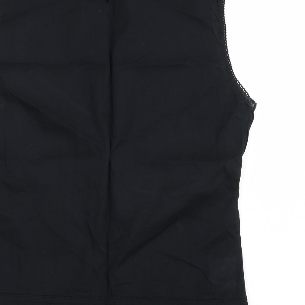 Oasis Womens Black   Basic Blouse Size 12  - Embellished