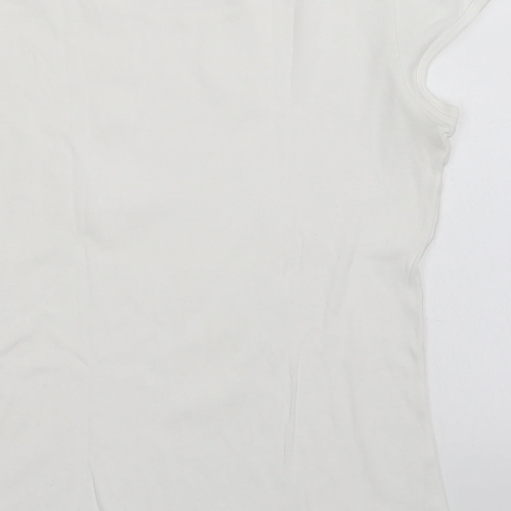 Marks and Spencer Womens White   Basic T-Shirt Size 14