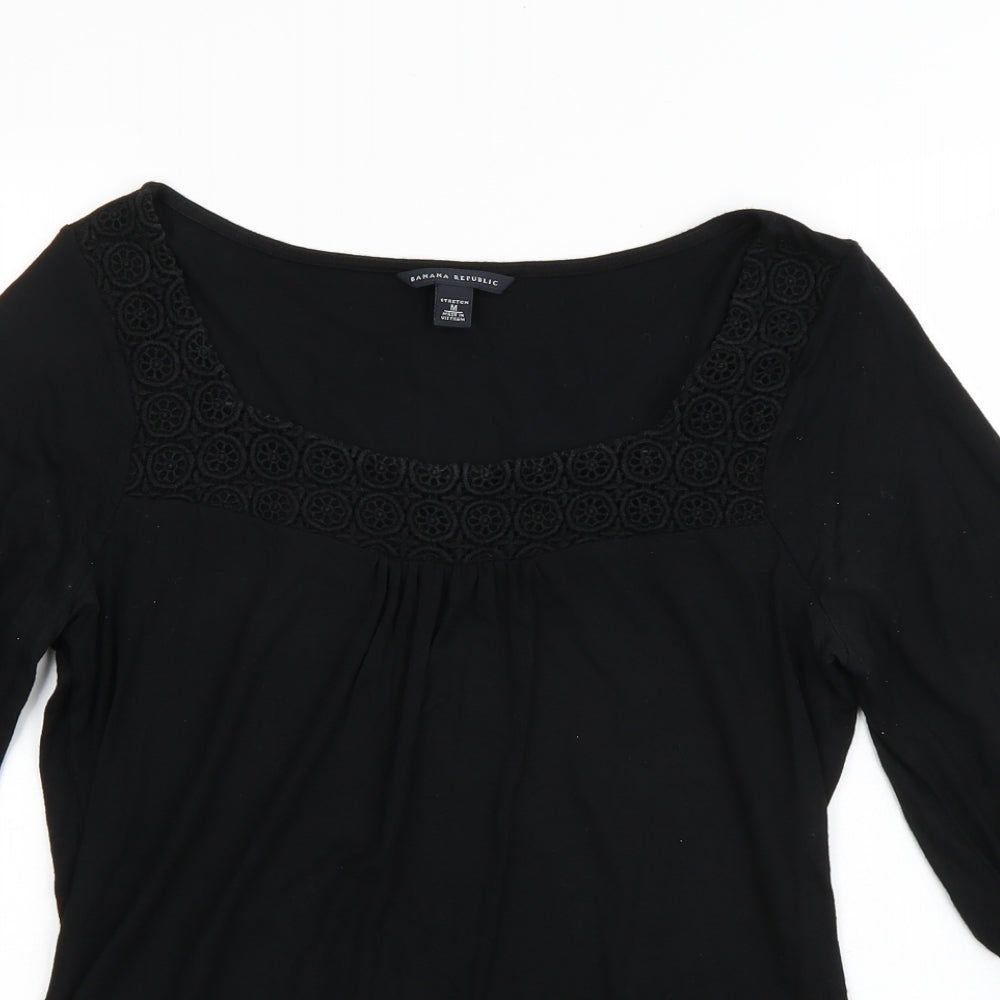 Banana Republic Womens Black   Basic T-Shirt Size M