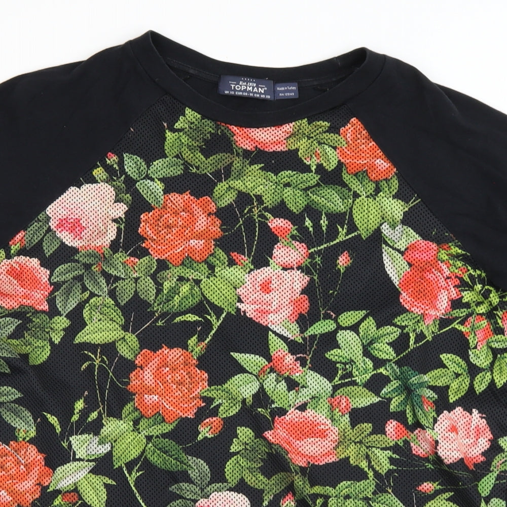 Topman Mens Multicoloured Floral   T-Shirt Size XS