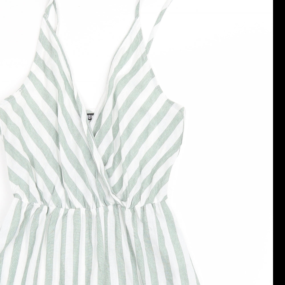 SheIn Womens Green Striped  Mini  Size S