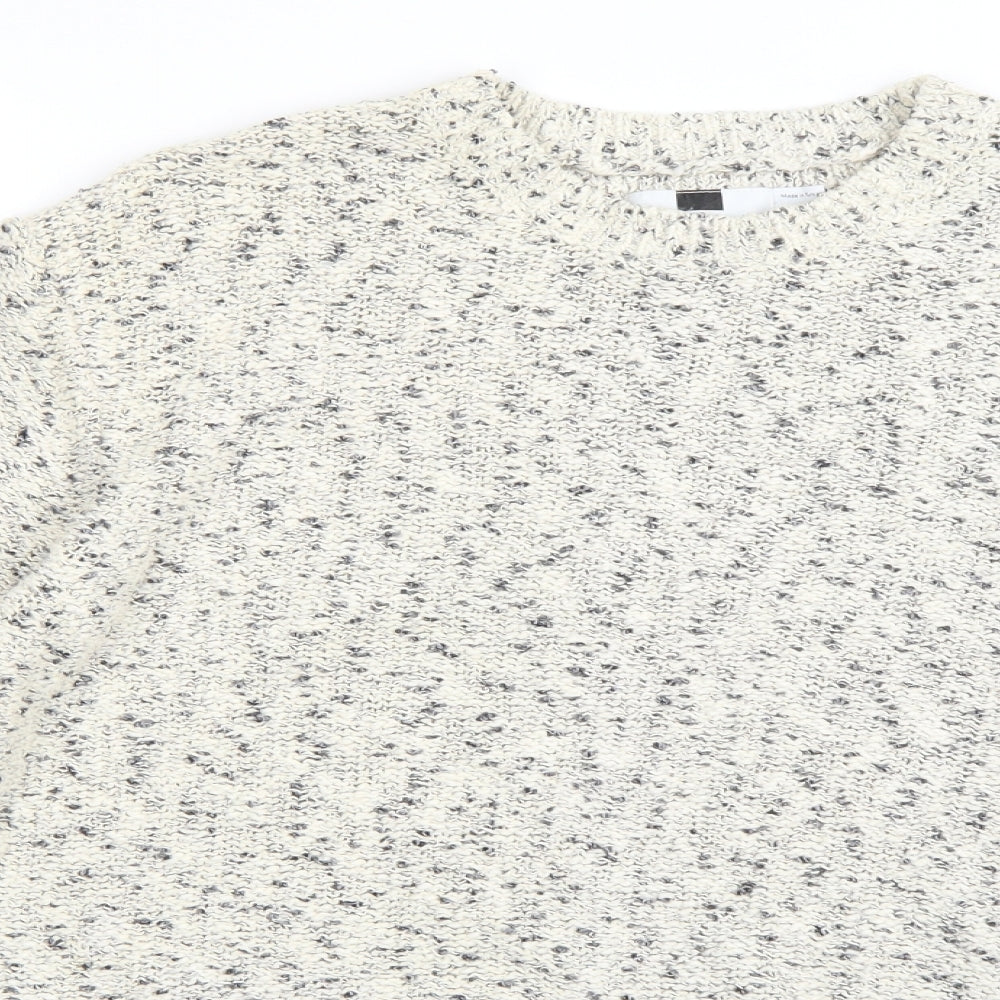 Topman Mens White   Pullover Jumper Size L