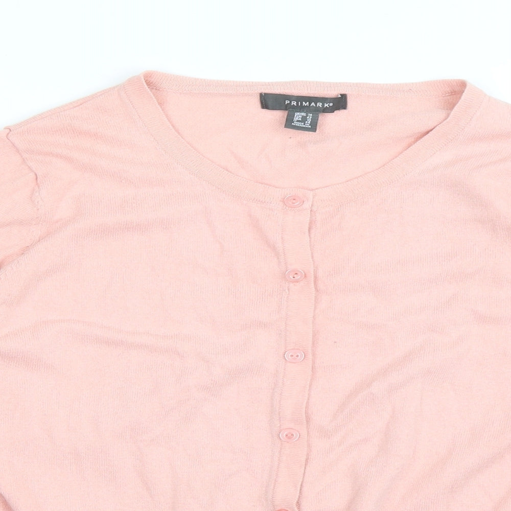 Primark Womens Pink   Cardigan Jumper Size 14