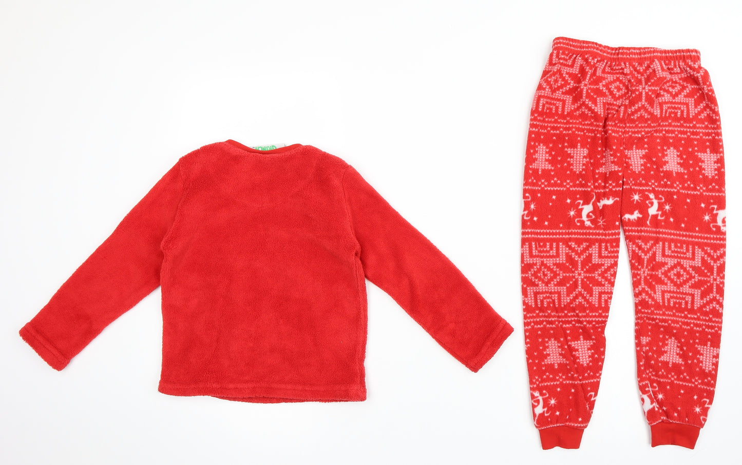 Primark Boys Red Solid   Pyjama Set Size 5-6 Years  - The Grinch
