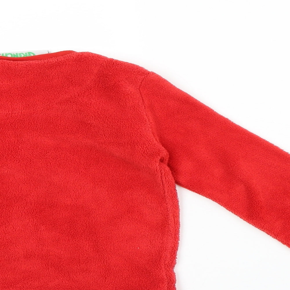 Primark Boys Red Solid   Pyjama Set Size 5-6 Years  - The Grinch