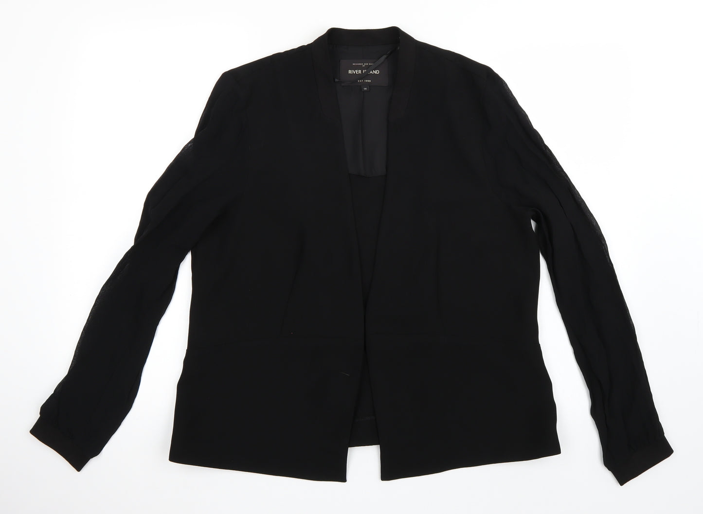 River Island Womens Black   Jacket Blazer Size 14