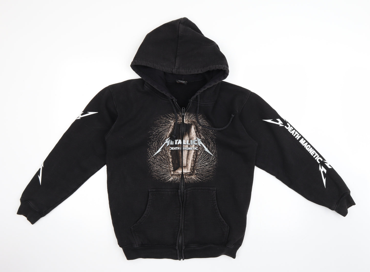 Metalica Mens Black   Full Zip Hoodie Size S  - Metalica Death Magnetic