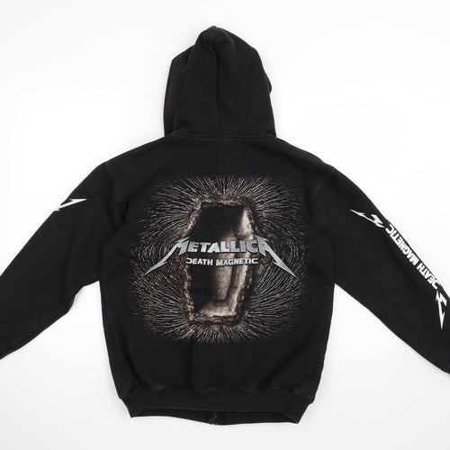 Metalica Mens Black   Full Zip Hoodie Size S  - Metalica Death Magnetic