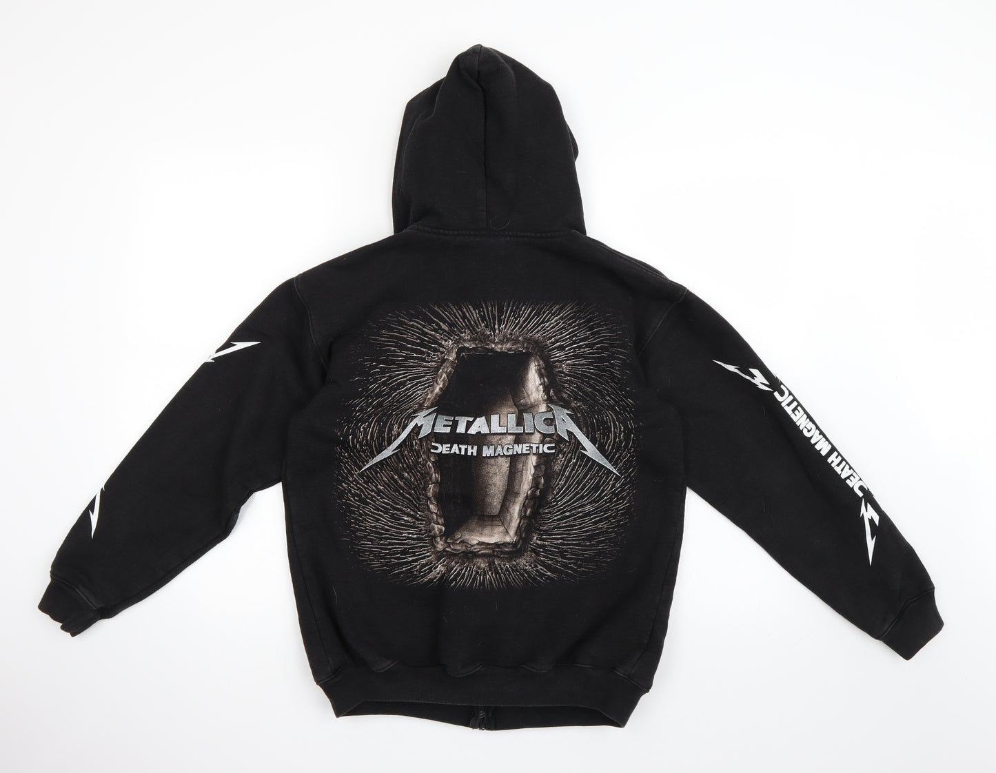 Metalica Mens Black   Full Zip Hoodie Size S  - Metalica Death Magnetic