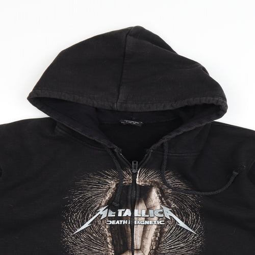 Metalica Mens Black   Full Zip Hoodie Size S  - Metalica Death Magnetic