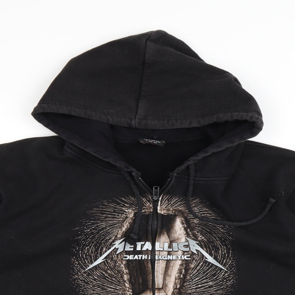 Metalica Mens Black   Full Zip Hoodie Size S  - Metalica Death Magnetic