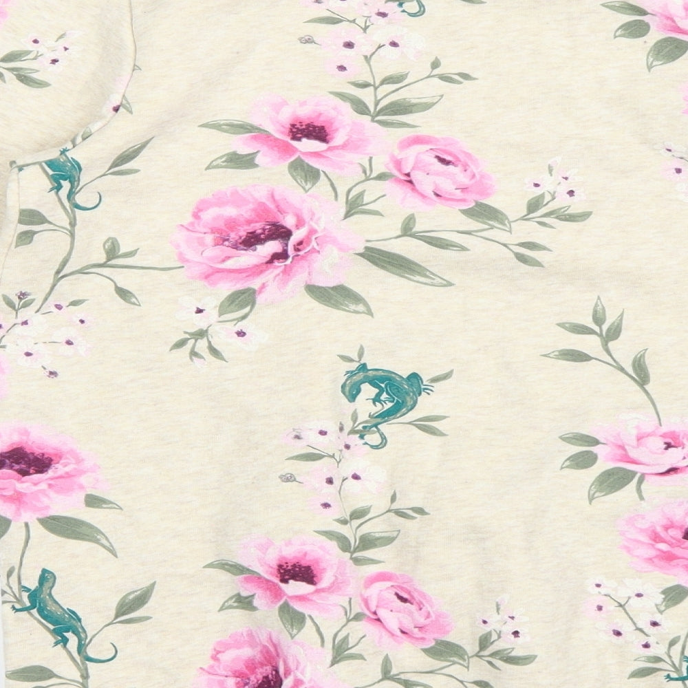 H&M Girls Beige Floral  Pullover Sweatshirt Size 10-11 Years