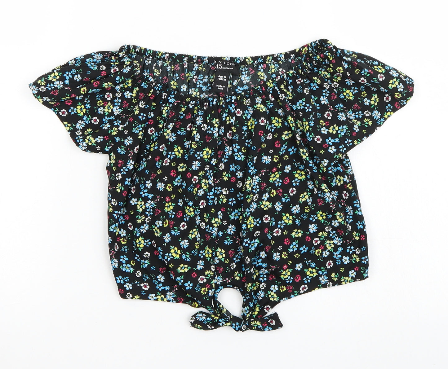 Newlook Girls Multicoloured Floral  Basic Blouse Size 11 Years